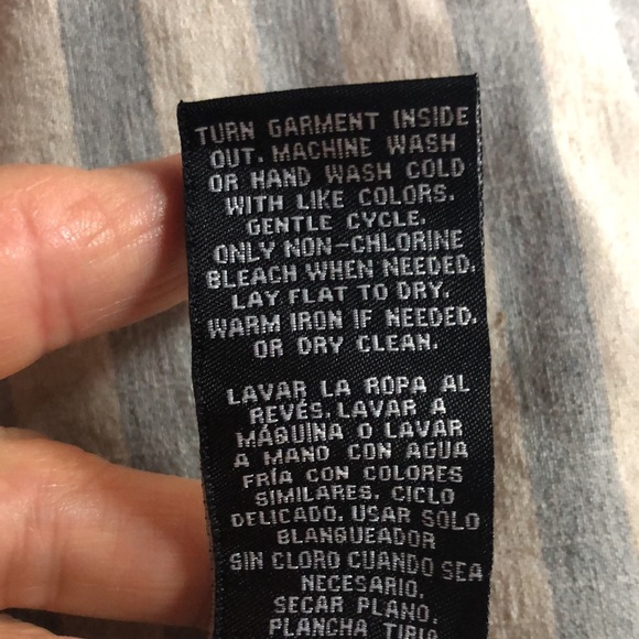 Zac & Rachel Women’s Pull On Pant Cropped Linen Blend Striped Belt Loops - Picture 6 of 6